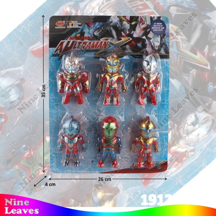 Action Figure Mainan Anak Karakter Ultraman 6 Pcs Aultraman X