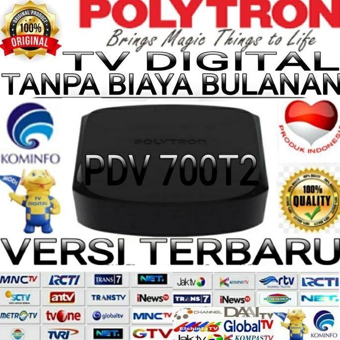POLYTRON SET TOP BOX DVBT2 PDVT2 TERBARU SEMUA MERK TV TABUNG/LED Berkualitas