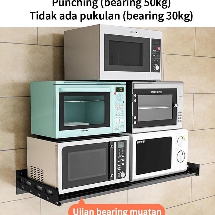 Rak Microwave Rak Dapur Dinding Rak Bumbu Gantung yang Oven Rak Kitchen Rack Tempat