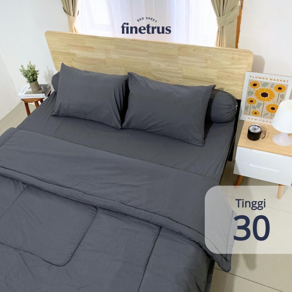 Finetrus - Bedcover Set Sprei Flat Untuk ketebalan 30 cm