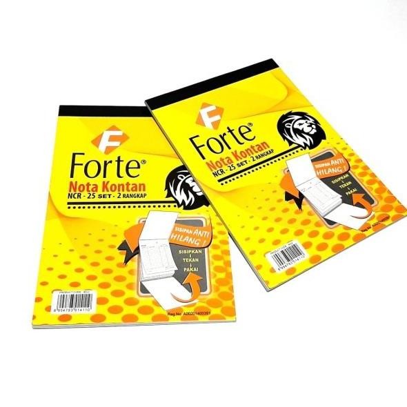 

produk baru!! harga grosir(1packs/10buku)nota kontan forte rangkap 2 ncr-25set besar
