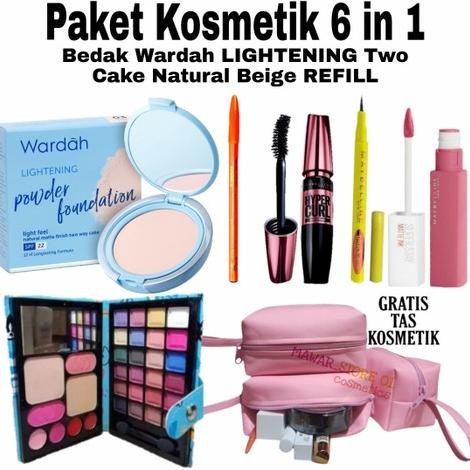 paket Kosmetik Wardah 6 in 1 - Paket Make Up Wardah Set 6 in 1