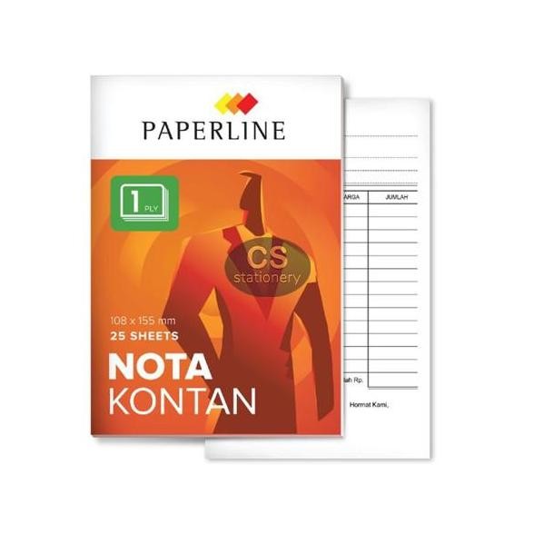 

produk baru!! nota kontan paperline nk k1 / kecil 1 ply (1 pak)