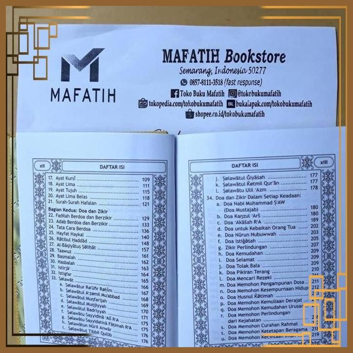 [TBM] BUKU MAJMU' SYARIF KAMIL TSUMUN/SAKU/MINI COVER KAIN +YASIN TAHLIL DOA