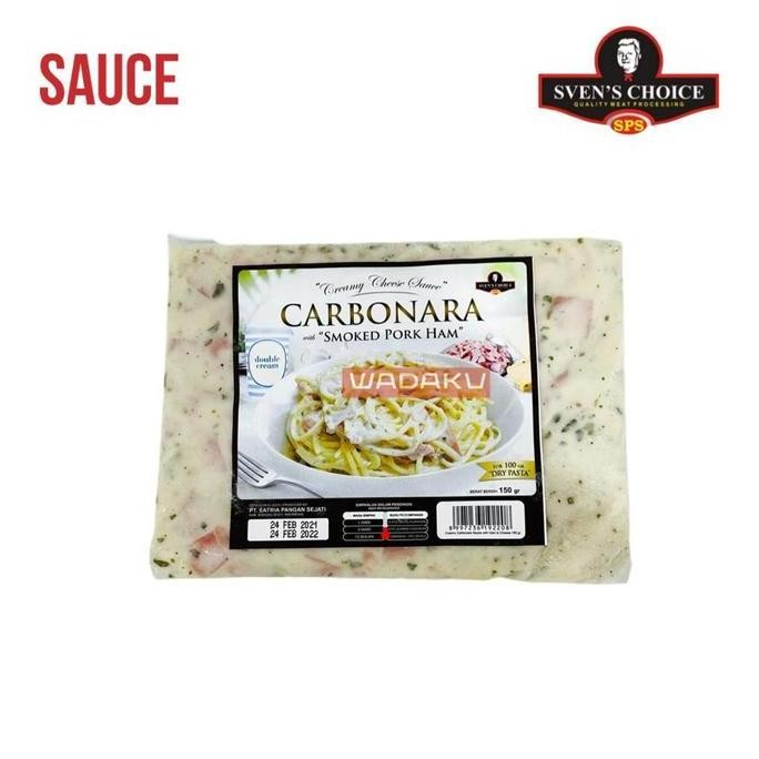 

saus carbonara sven's choice double cream, ham dan keju asli 150g terlaris