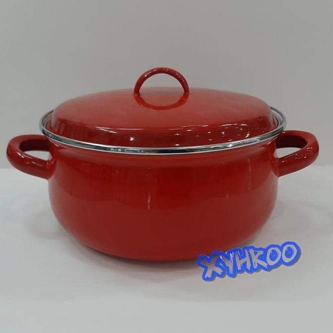 Sale Panci Enamel Besar 24Cm Merah