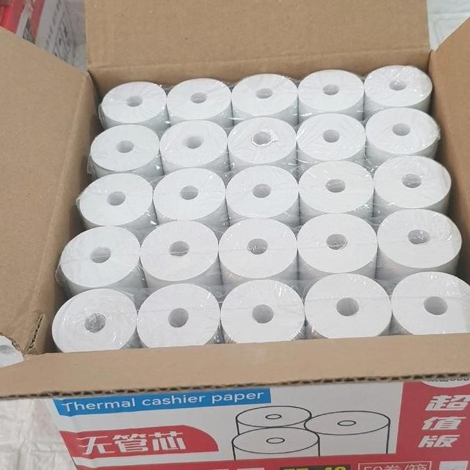 

ready 10 Pcs Kertas Thermal 57X40mm Kertas Struk Kasir 58x40mm /isi 10 pcs