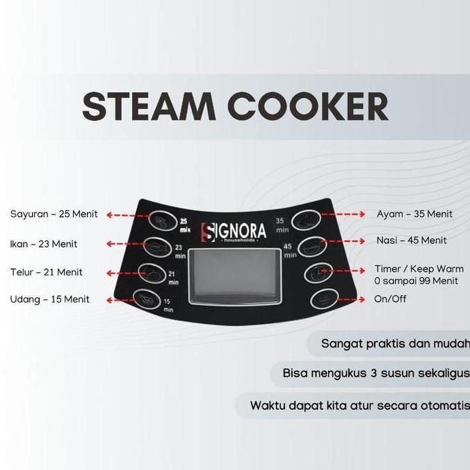 Terjangkau Steam Cooker / Pengukus Listrik Signora