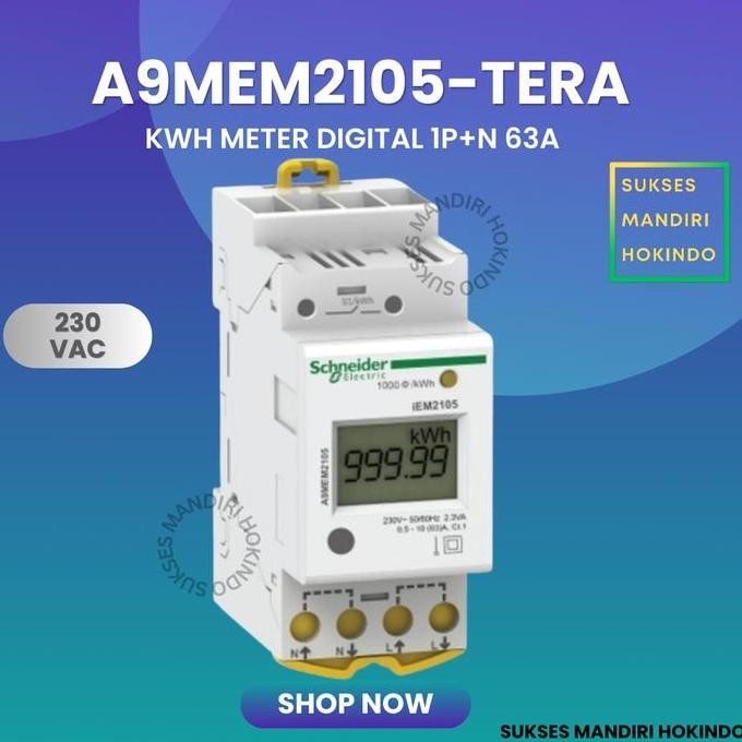 KWH Power Meter 1 Phase 63 Ampere Digital Schneider 230 VAC ORI SNI