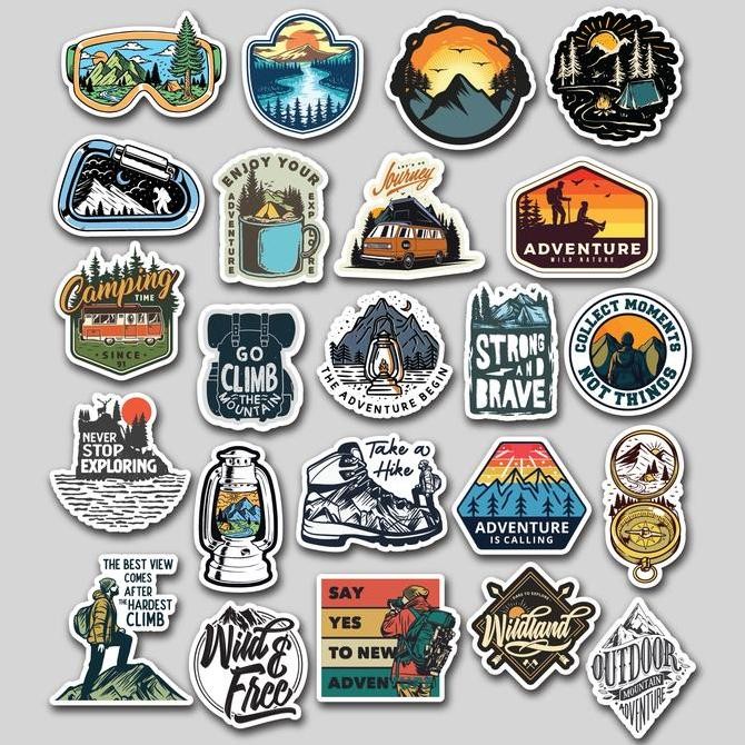 

ready STICKER ADVENTURE OUTDOOR / STICKER PACK LAPTOP VINYL / STIKER MURAH