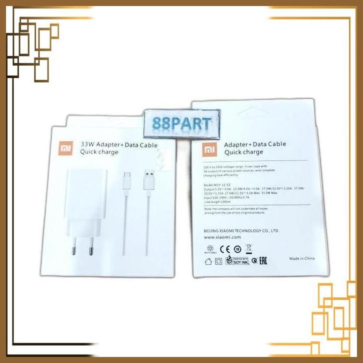 [88P] CAS XIAOMI TYPE C SUPER FAST CHARGING 33 WATT ORI