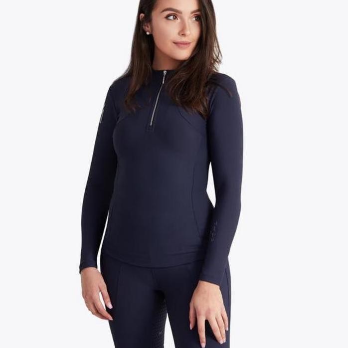 Premium Maximilian Equestrian Long Sleeve Base Layer Navy Original