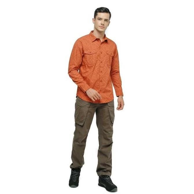 NEW PRODUK KEMEJA PRIA LENGAN PANJANG EIGER H401 BATIK PEASLEY 1989 TERRA COTTA TERAKOTA ORIGINAL 