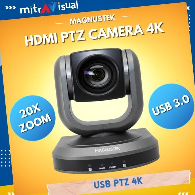 Magnustek Ptz 4K 20X Ptz Camera Hdmi+Usb3.0 Output New Stok
