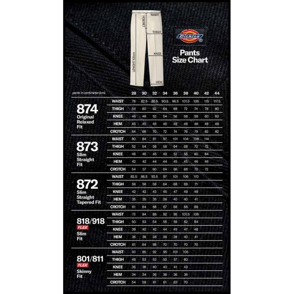 Dickies-Wp811 Skinny Fit Straight Double Knee-Bk Original Best Seller