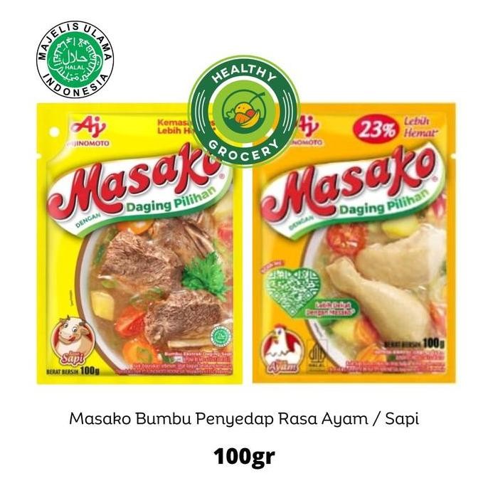 

Silahkan Order] Masako Bumbu Kaldu Sapi 100gr / Penyedap Rasa Sapi / Bumbu Kaldu Ayam 100gr / Penyedap Rasa Ayam