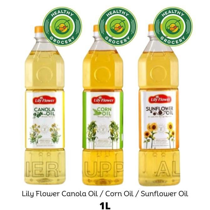 

_^_^_^] Lily Flower Canola Oil 1 Liter / Corn Oil 1 Liter / Sunflower Oil 1 Liter
