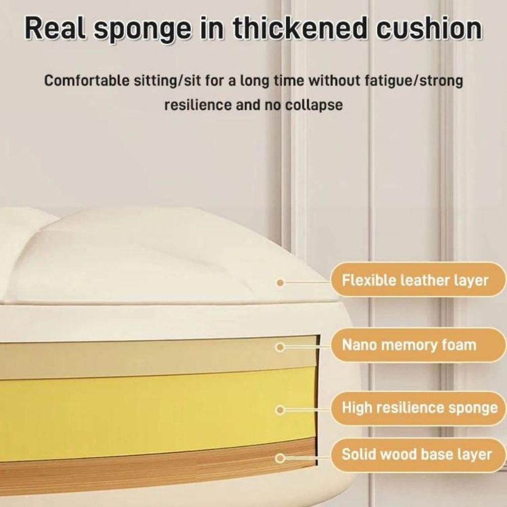 Wm Kursi Mini Model Bulat Dengan Roda Putar 360 Ergonomis / Sofa Bundar Meja Rias Tahan Air / Bangku