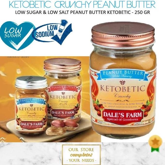 

Sale Dale'S Farm Ketobetic Crunchy Peanut Butter Selai Kacang Low Salt 250
