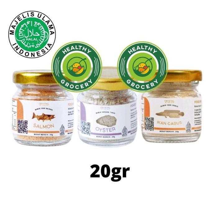 

+%+%+%] Crystal Of The Sea Gabus Food Powder 20gr / Bubuk Ikan Gabus Kaldu MPASI / Tinggi Albumin