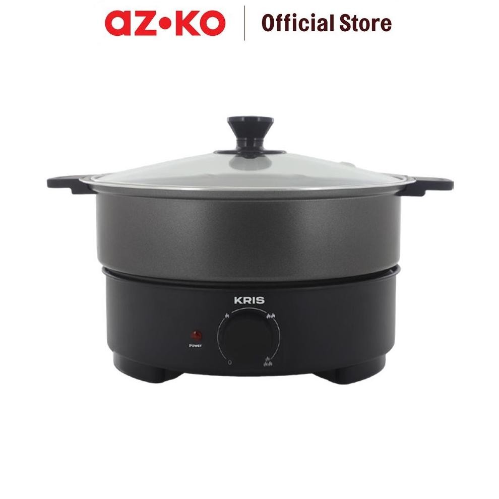 TERMURAH AZKO Kris 4 ltr Panci Elektrik Serbaguna Multifunction Electric Pan Kuali Pot Listrik Peral