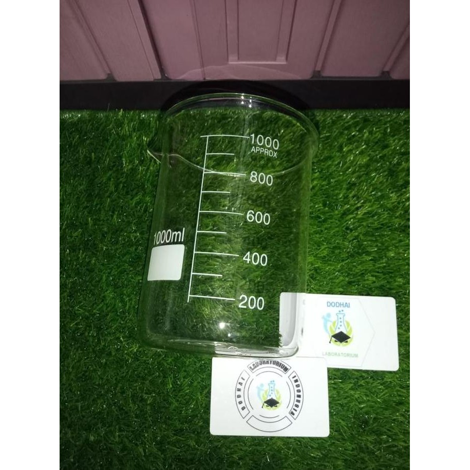 TERBARU - Beaker glass, gelas kimia, gelas takar 1000 ml