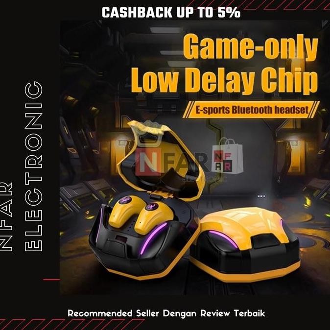 BARU HEADSET BLUETOOTH TWS GAMING TRANSFORMERS EARPHONE TWS BLUETOOTH 5.0