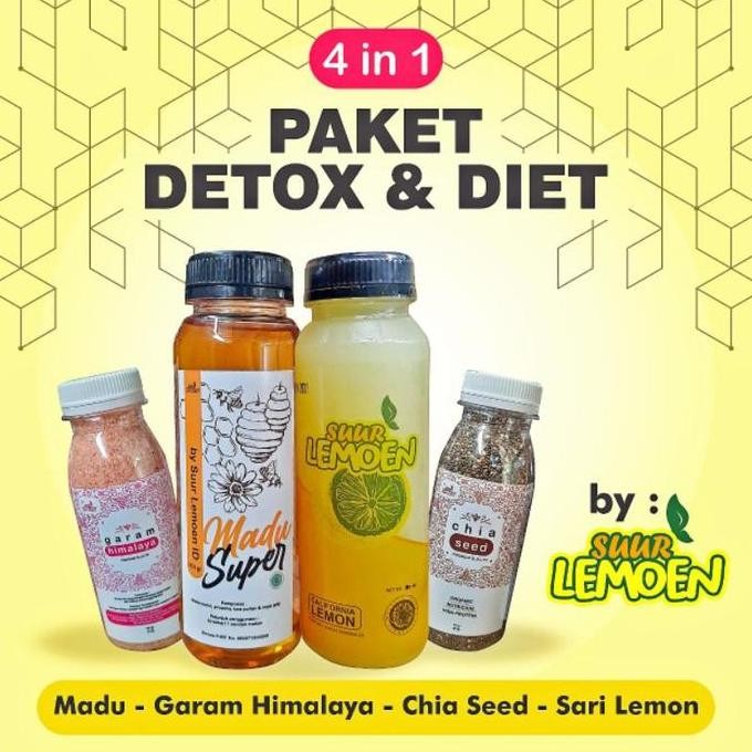 

BARU PAKET DETOX DIET IMUNITAS SARI LEMON MURNI MADU CHIA SEEDS GARAM SALT