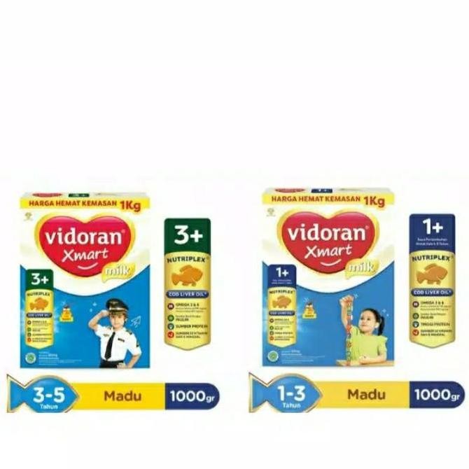 

BARU SUSU VIDORAN XMART 3+ 1000 GR MADU / VANILA