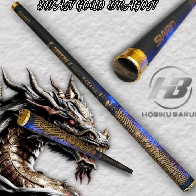 Joran Tegek Carbon Batik Korea Gold Dragon Vol 2 360 Super Kuat Action Medium Pancing - Stik