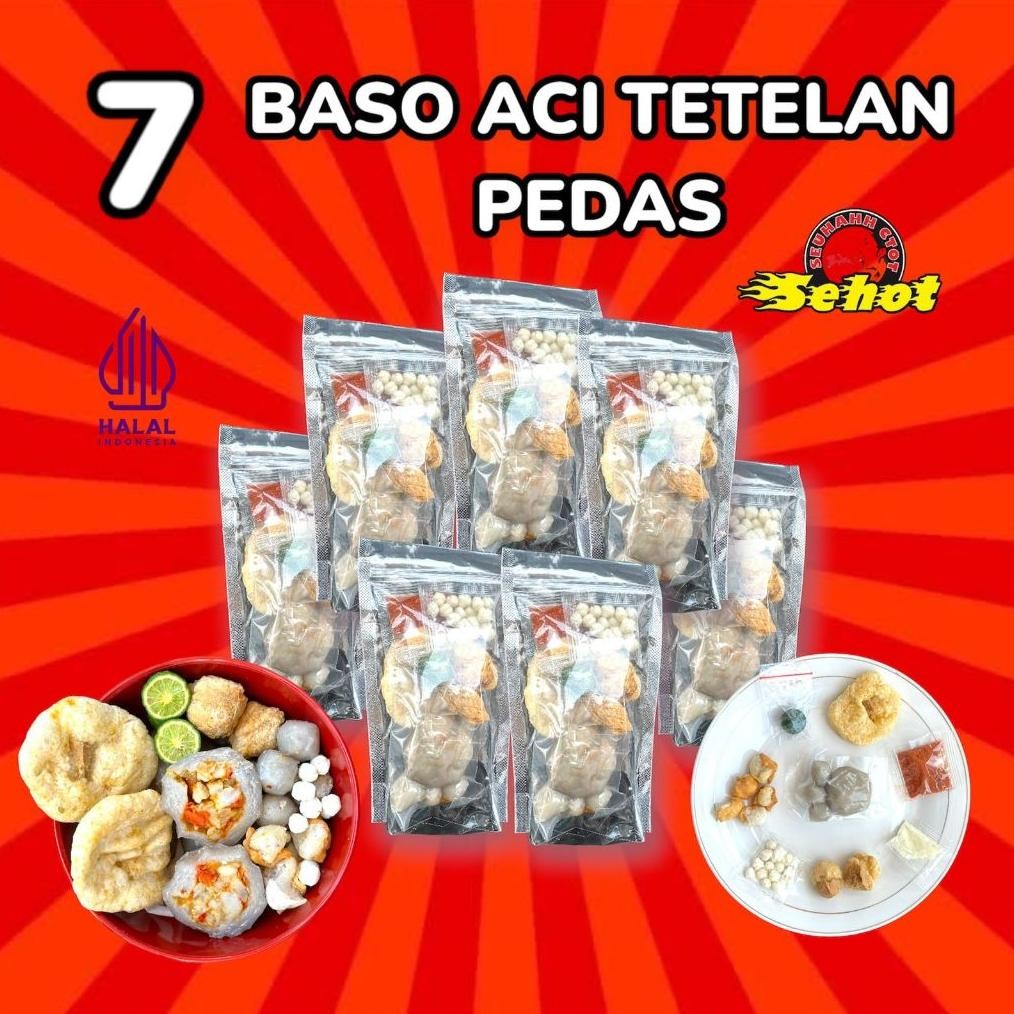 

PAKET HEMAT 7 BUNGKUS BASO ACI TETELAN PEDAS JUMBO