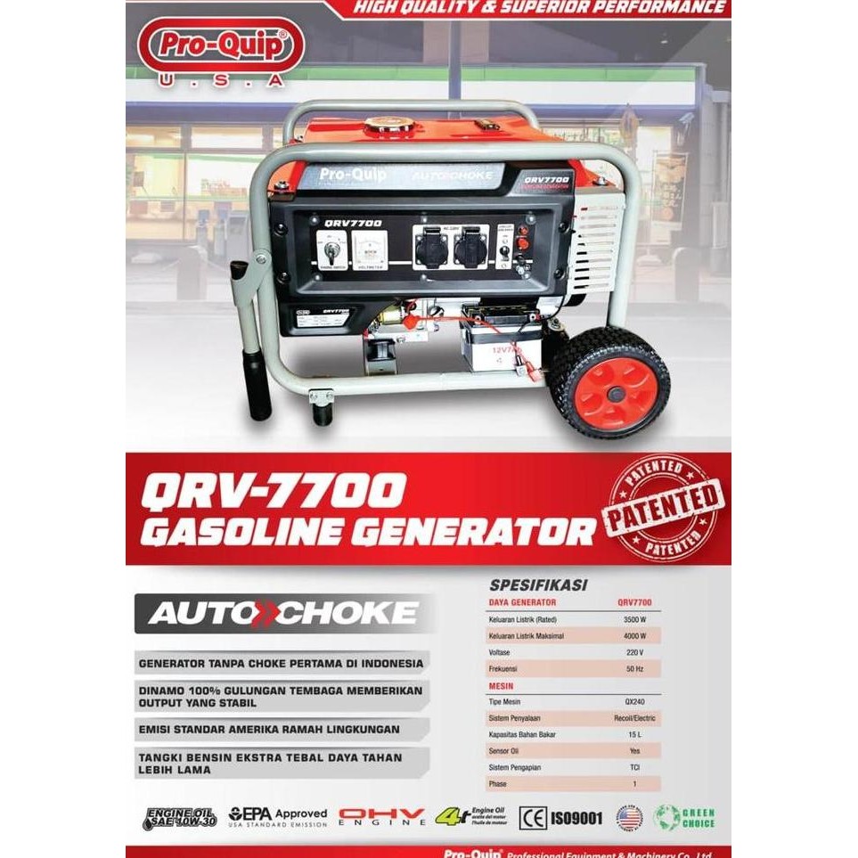 Genset Proquip 4000 Watt QRV 7700