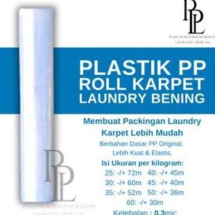 PLASTIK KARPET LAUNDRY | PLASTIK PP ROLL KARPET PACKING LAUNDRY UKURAN 25/30/35/40/45/50/60 CM