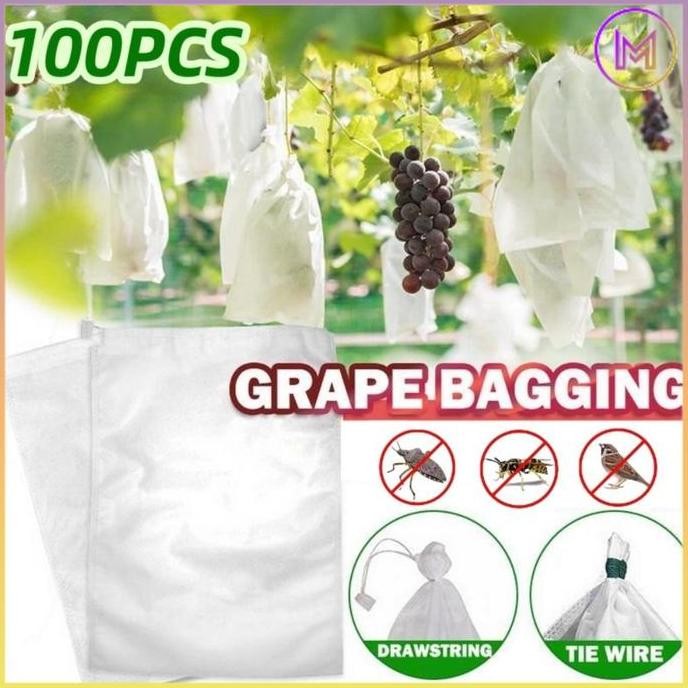 100PCS Fruit Cover /Jaring Net 30*20cm /Kantong Jaring Pembungkus Buah Pembungkus Buah Anggur /Pembu