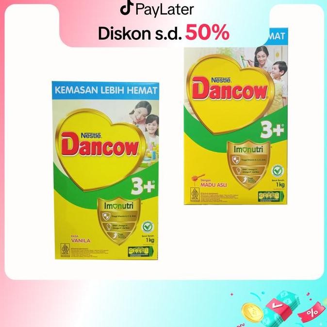 

BARU NESTLE DANCOW 1+ 3+ 5+ SUSU PERTUMBUHAN VANILA MADU 1-3 TAHUN 3-5 TAHUN BOX 1 KG