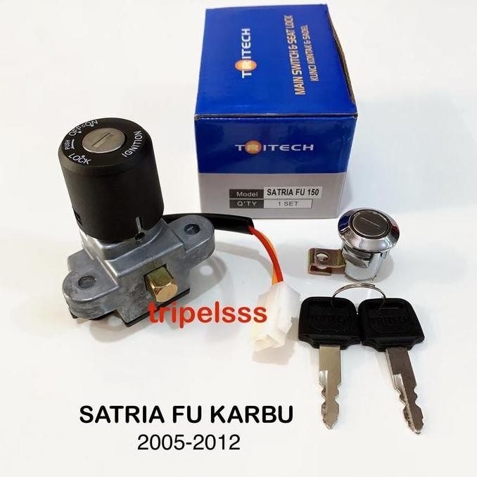 Kunci kontak set plus kunci jok Satria Fu 150 karbu 2005-2012 Satria Fu Barong karbu Asli