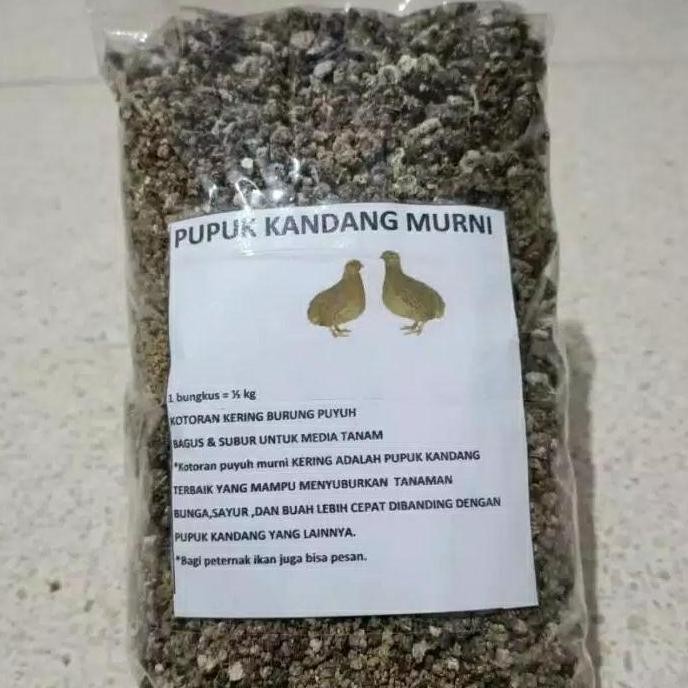 

Terlaris Pupuk Kandang / Kotoran Burung Puyuh Kering 500Gram