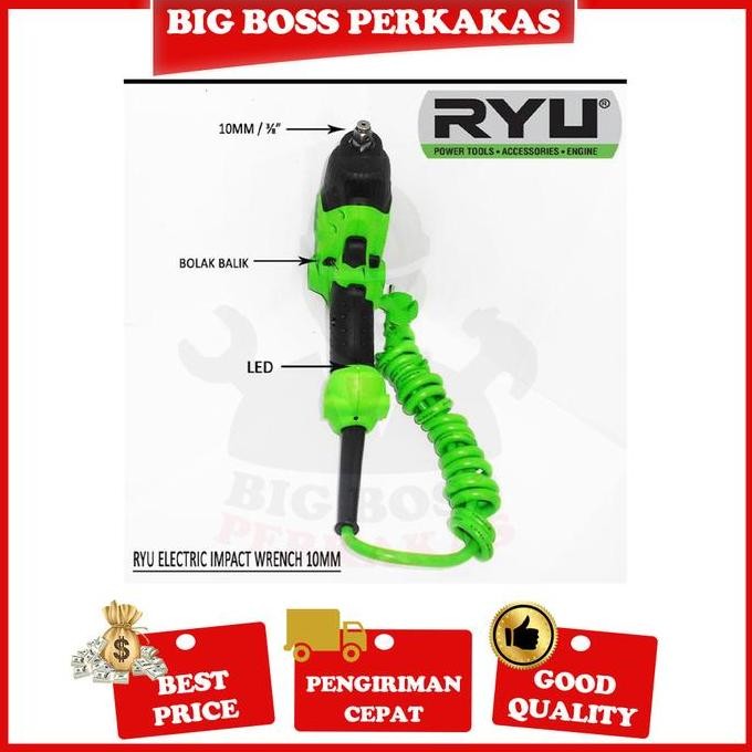 Ryu Impact Wrench Ryu Rew 10 Alat Buka Baut Elektrik Listrik Termurah