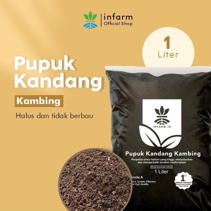 

Terlaris Infarm - Pupuk Kandang Hewan Kambing 1L Tidak Berbau Dan Tidak Panas Tanah Tanaman