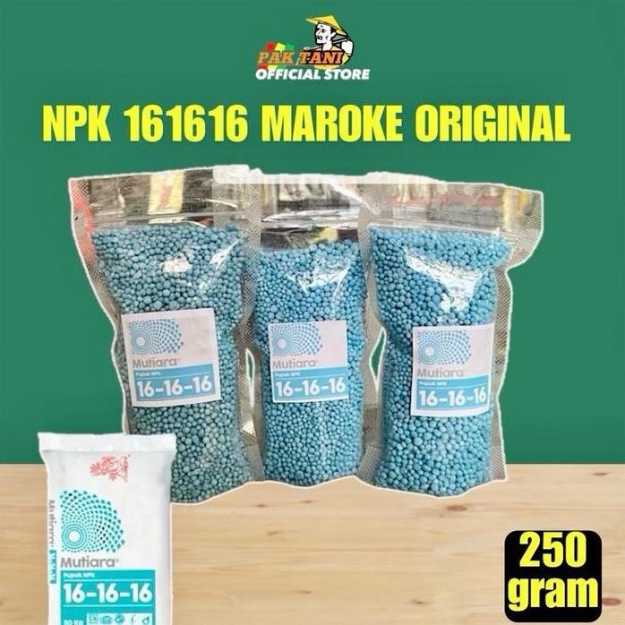 

Terlaris Pupuk Npk 16-16-16 Mutiara Kemasan 250 Gram