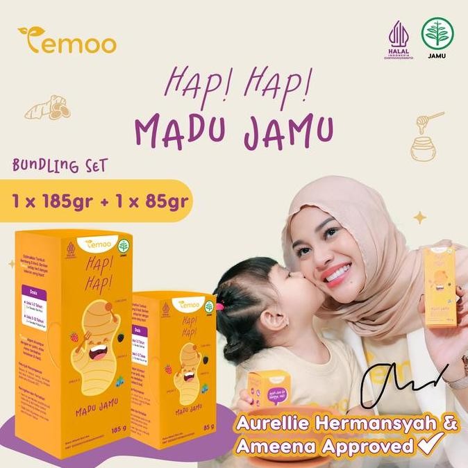 

BARU TEMOO HAP HAP MADU JAMU [SET 85 GR + 185 GR] - NUTRISI MADU ANAK SEHAT VITAMIN ANAK KIDS - TEMULAWAK IKAN SIDAT UNAGI OMEGA 3 & 6 - T55