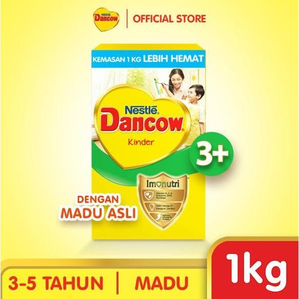 

BARU DANCOW 3+ SUSU ANAK 3-5 TAHUN 1000GR / 1KG MADU / VANILA BUBUK