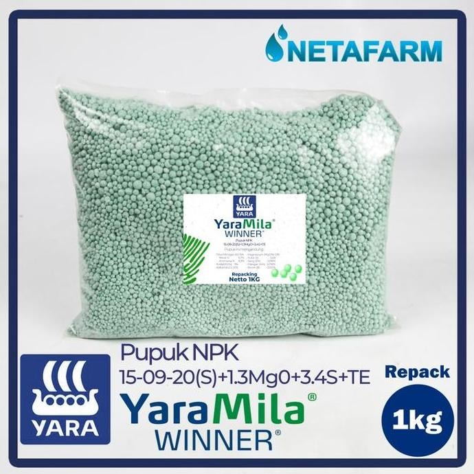 

Terlaris Pupuk Npk 15-09-20 Yaramila Winner Repacking 1Kg