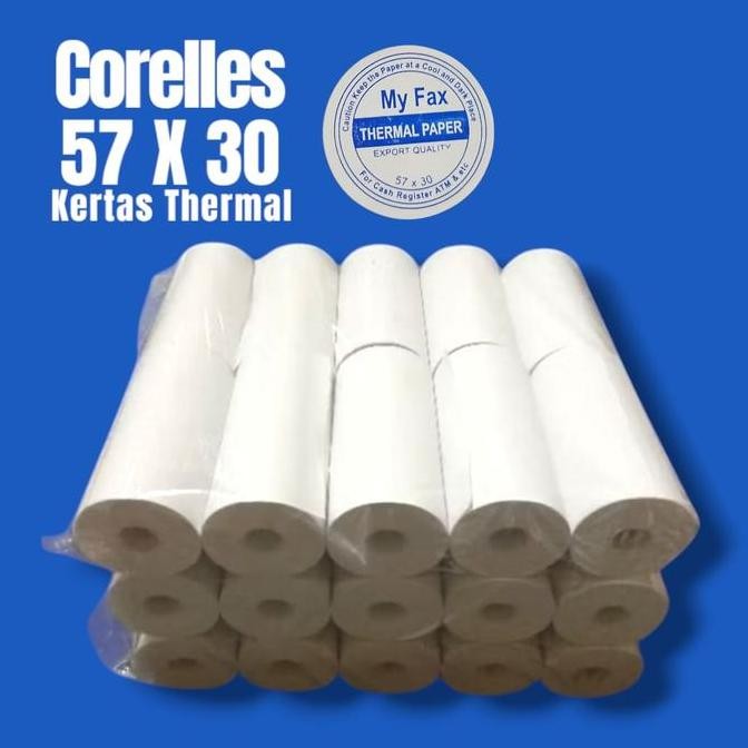 

Kertas Thermal 57x30 coreles paket 100roll