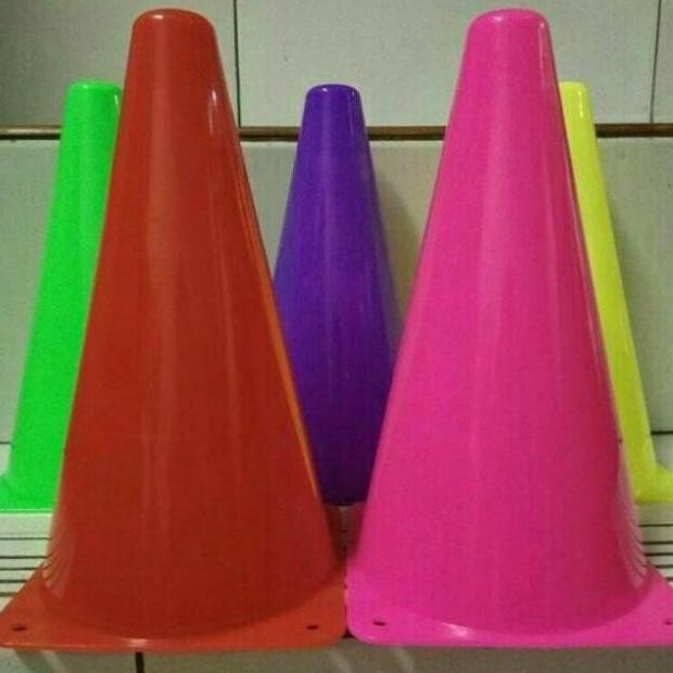 SATU SET 12 pcs (1 LUSIN) CONE/CONES KUN KERUCUT RAPAT 23 CM UNTUK OLAHRAGA