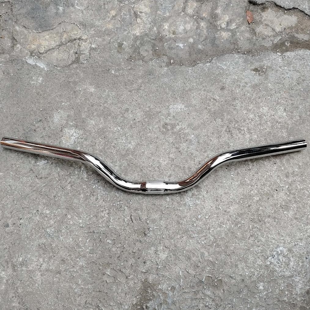 Stang Handlebar Risebar Steel Vintage Chrome Panjang 580 mm Standar 25.4 mm Federal Commuter Sepeda 