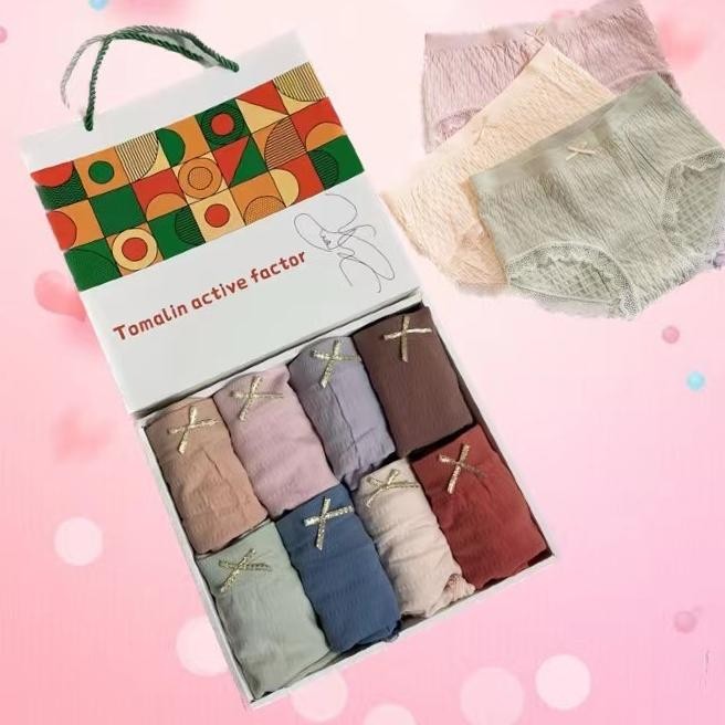 Ready Sayishop Celebrity 8In1 Celana Dalam Premium Wanita Antibakteri Cd Japan Cewek Dekorasi Renda