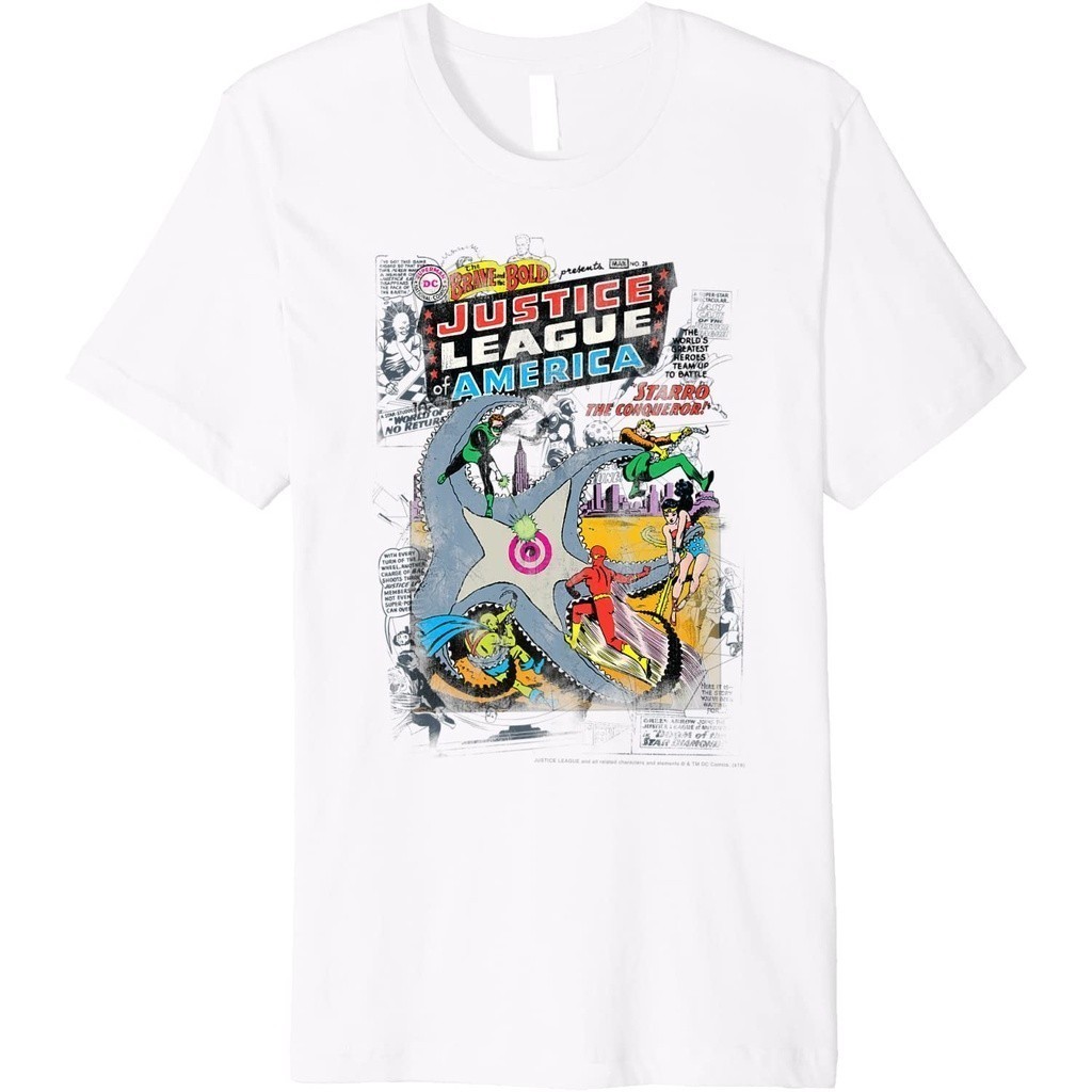 Baju Kaos DC Comics Justice League Starro Comic Cover T-Shirt Premium Cotton Combed 24s Original 100