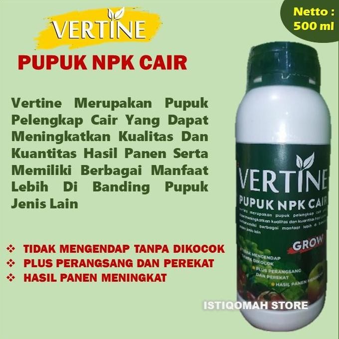 

Terlaris Vertine Grow 500Ml (Verti Grow) Pupuk Npk Cair Pelebat Buah Brokoli - Pupuk Untuk Mempercepat Pertumbuhan Akar Bunga Daun Dan Buah Serta Menambah Daya Tahan Tanaman Terhadap Gangguan Hama Dan Penyakit Pada Tanaman Brokoli