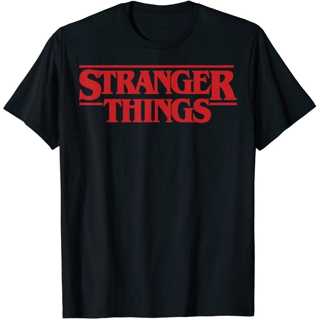 Baju Kaos Netflix Stranger Things Simple Red Logo T-Shirt Premium Cotton Combed 24s Original 100% | 
